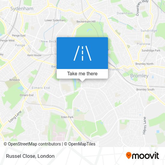 Russel Close map