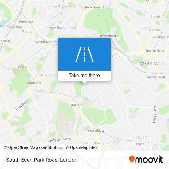 South Eden Park Road map