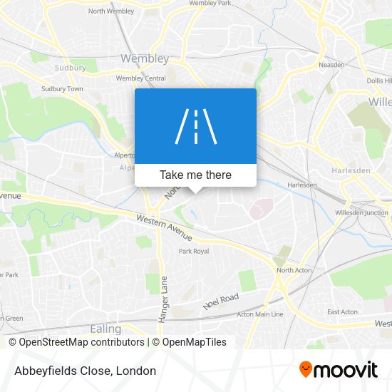 Abbeyfields Close map
