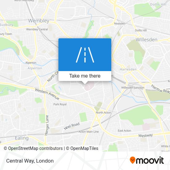 Central Way map