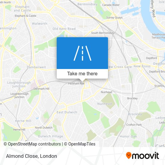 Almond Close map