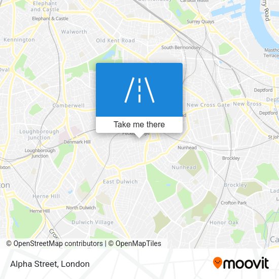 Alpha Street map