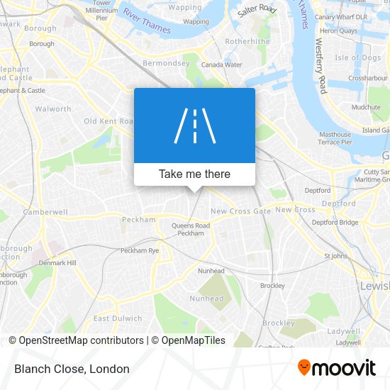 Blanch Close map