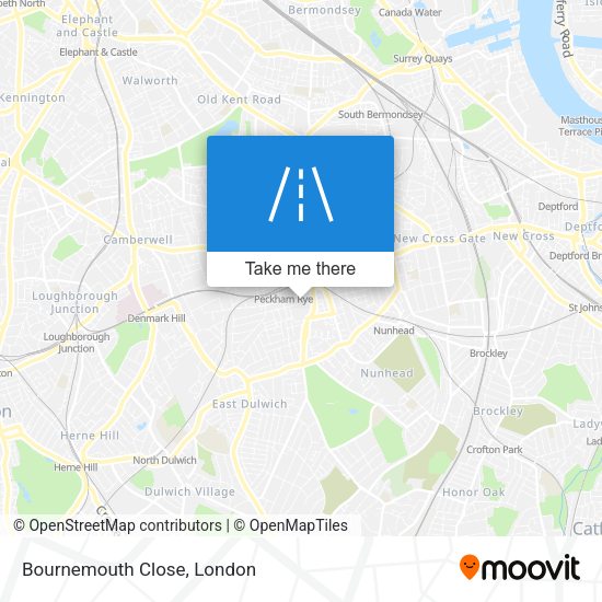 Bournemouth Close map