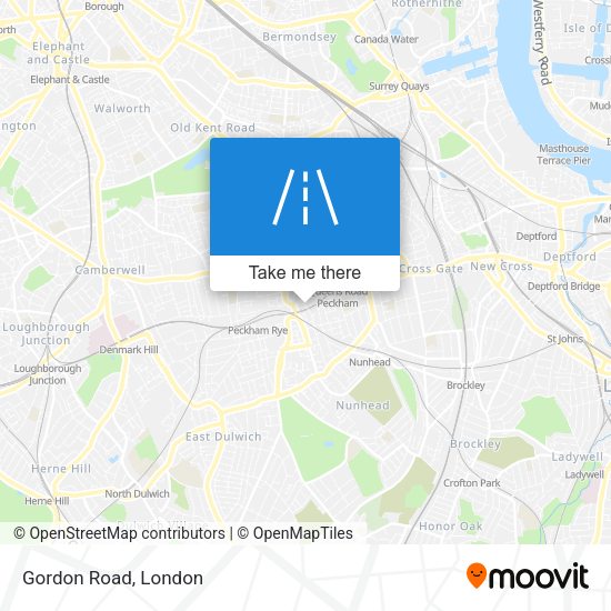 Gordon Road map