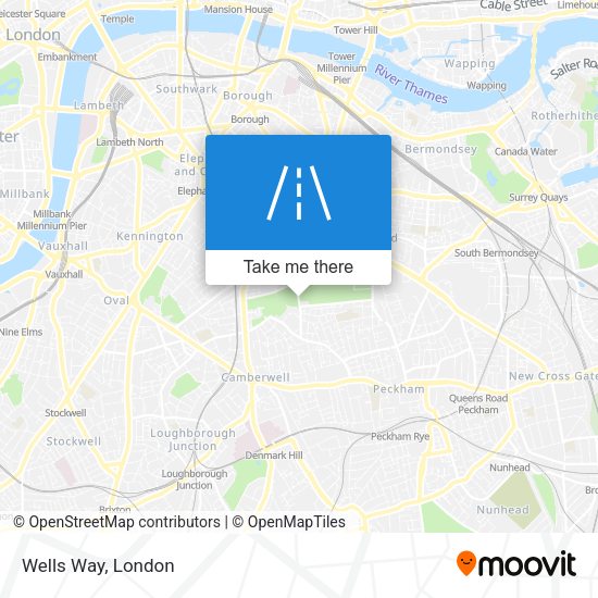 Wells Way map
