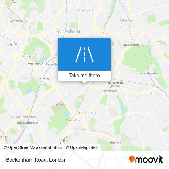 Beckenham Road map