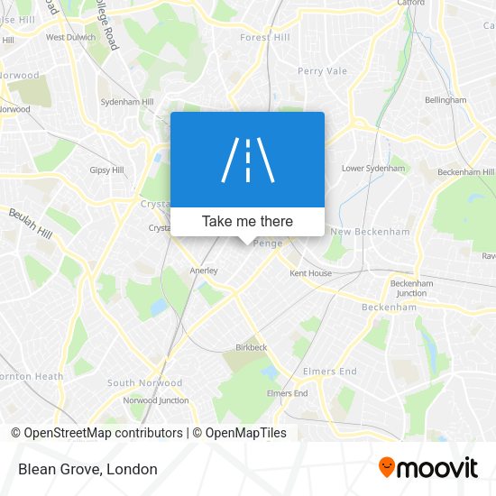 Blean Grove map