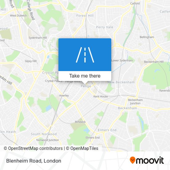 Blenheim Road map
