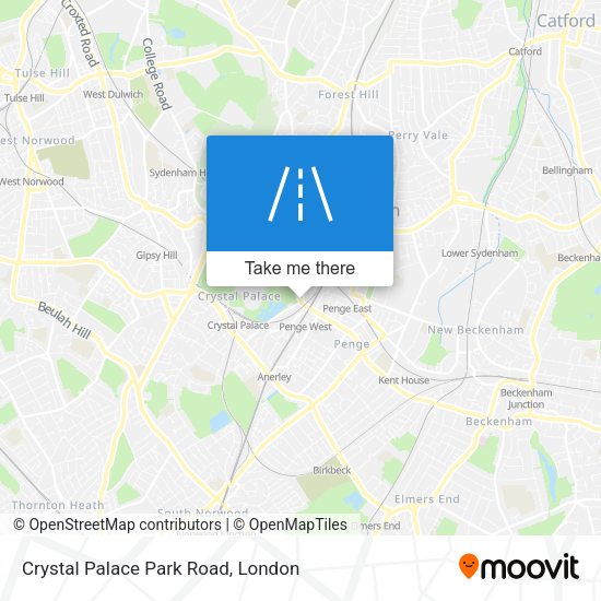 Crystal Palace Park Road map