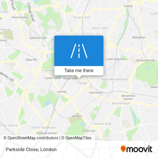 Parkside Close map