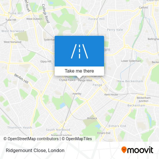 Ridgemount Close map