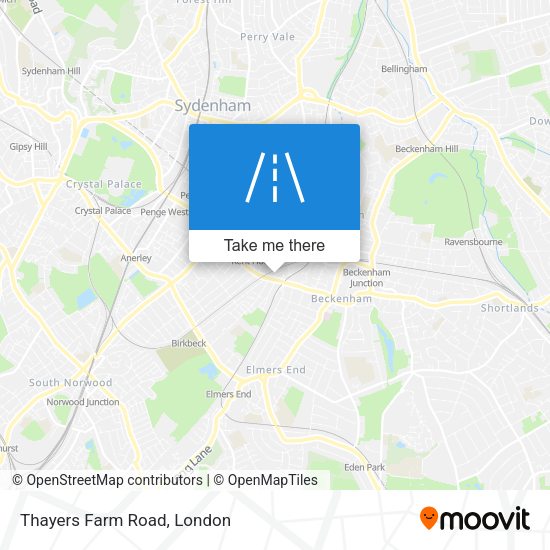 Thayers Farm Road map