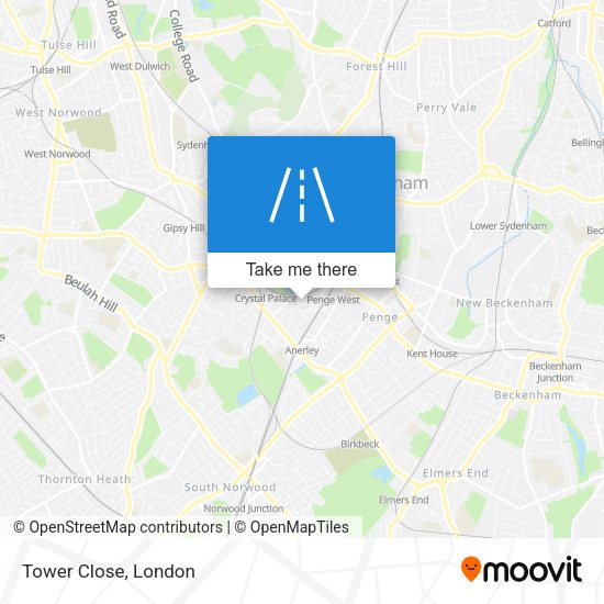 Tower Close map