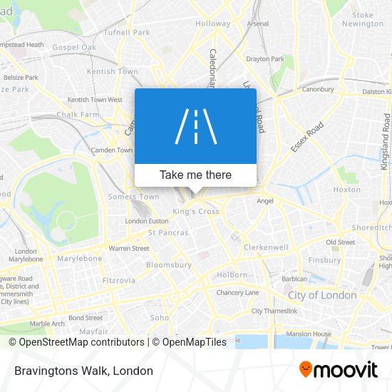 Bravingtons Walk map
