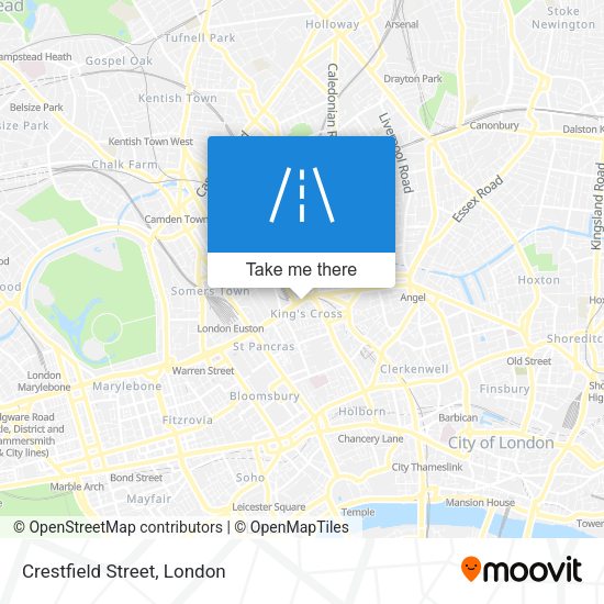 Crestfield Street map