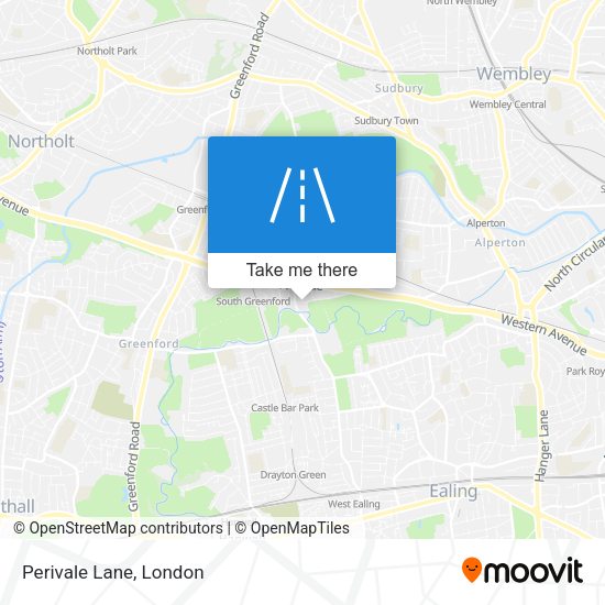 Perivale Lane map