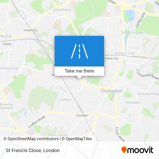 St Francis Close map