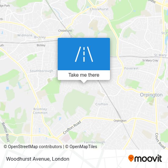 Woodhurst Avenue map