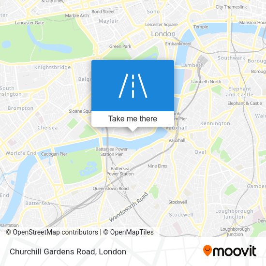 Churchill Gardens Road map