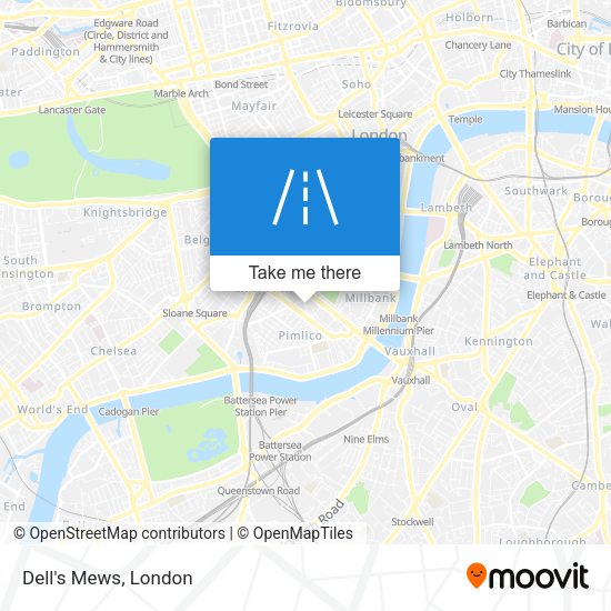 Dell's Mews map