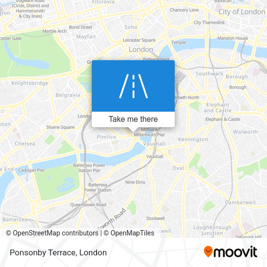 Ponsonby Terrace map