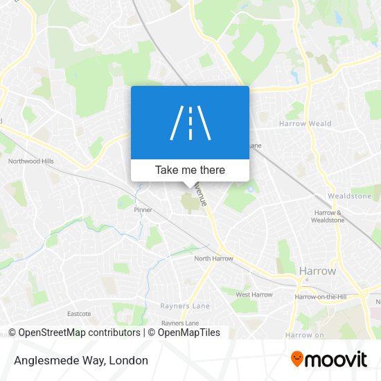 Anglesmede Way map