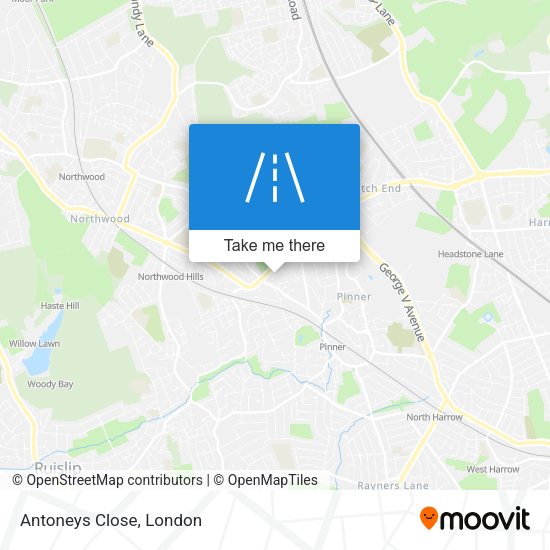 Antoneys Close map