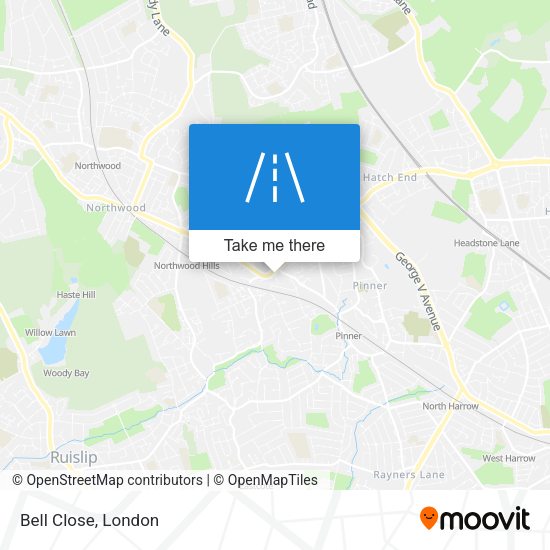 Bell Close map