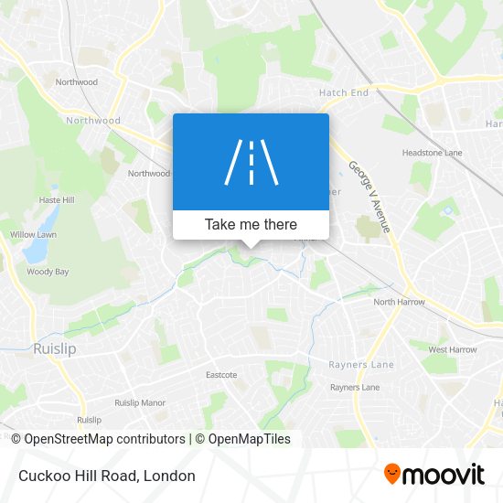 Cuckoo Hill Road map