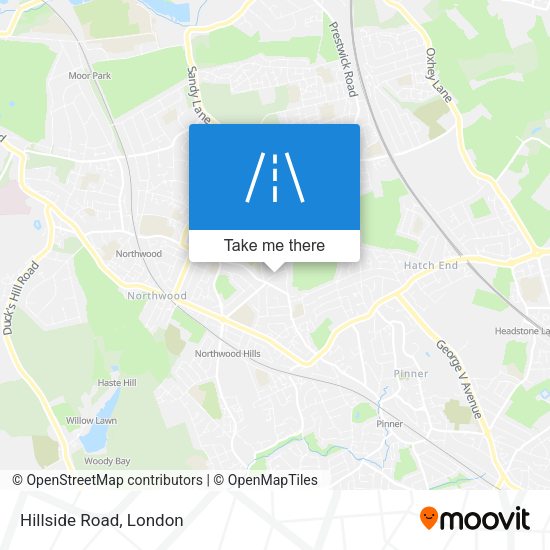 Hillside Road map