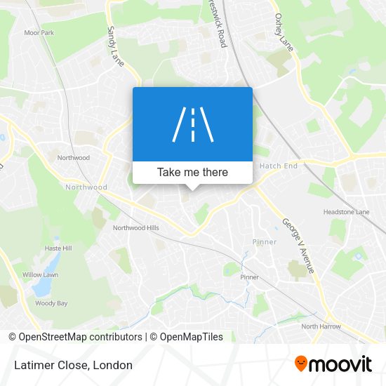Latimer Close map