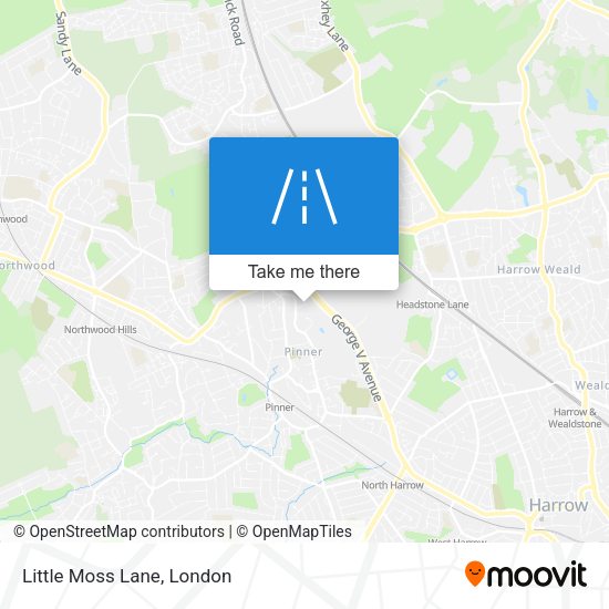 Little Moss Lane map