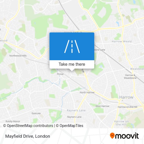 Mayfield Drive map