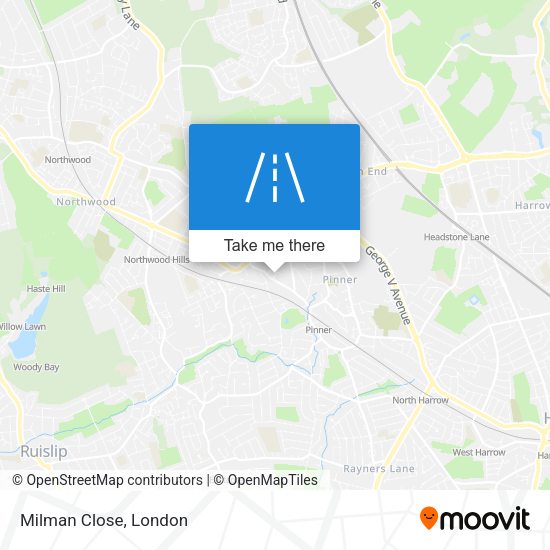 Milman Close map