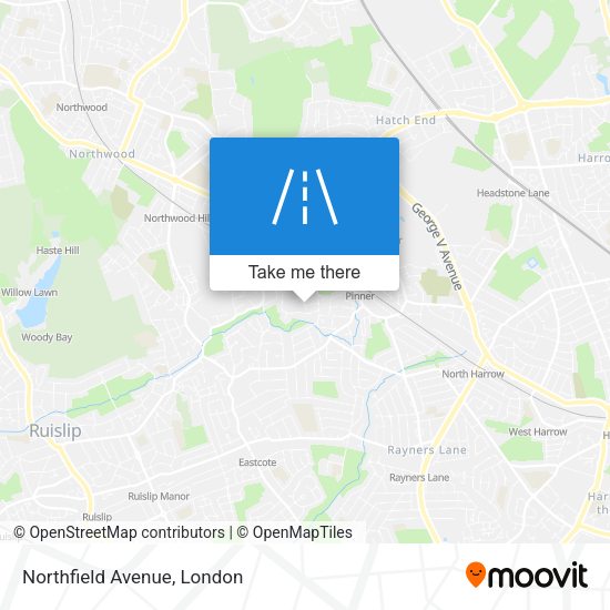 Northfield Avenue map