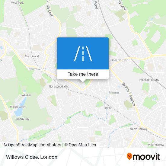 Willows Close map