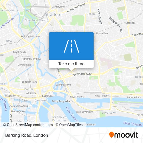 Barking Road map