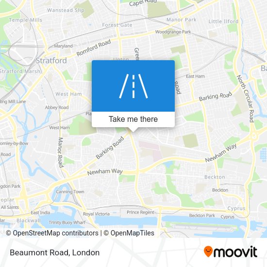 Beaumont Road map