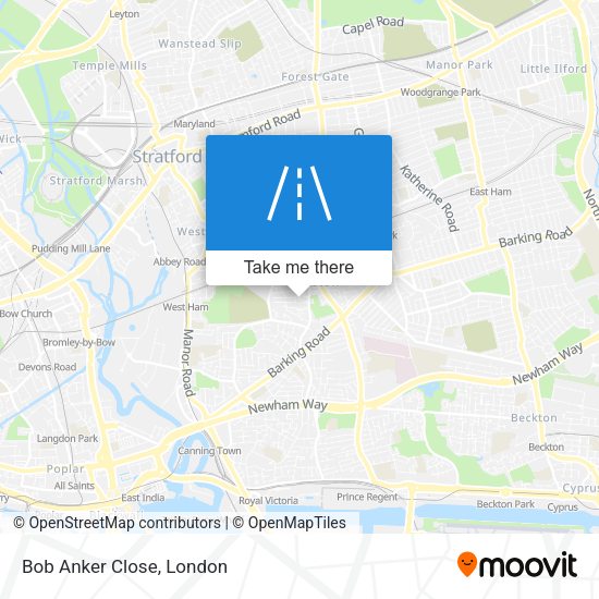 Bob Anker Close map