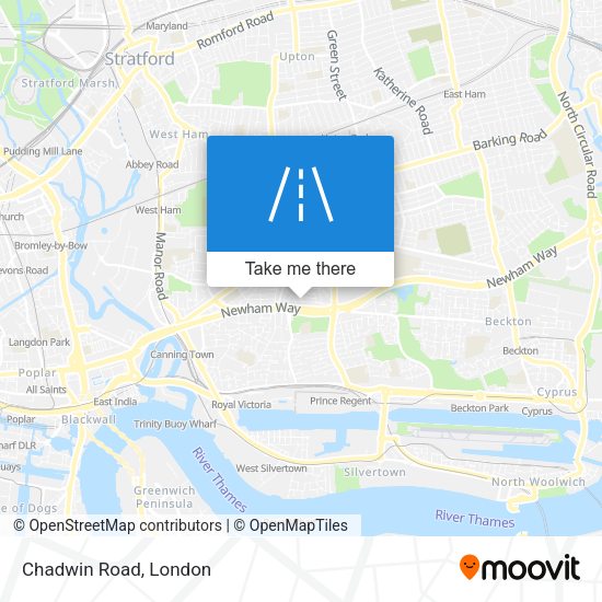 Chadwin Road map