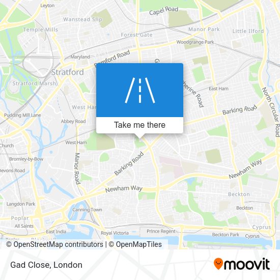 Gad Close map