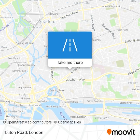 Luton Road map