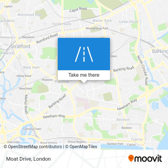 Moat Drive map