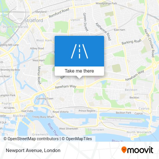 Newport Avenue map