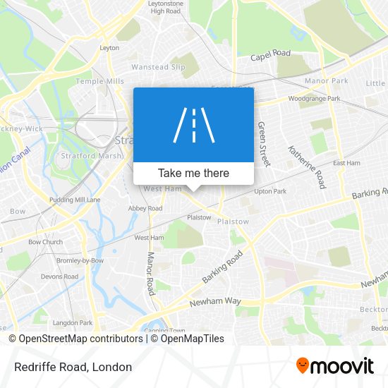 Redriffe Road map
