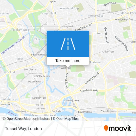 Teasel Way map