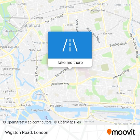 Wigston Road map