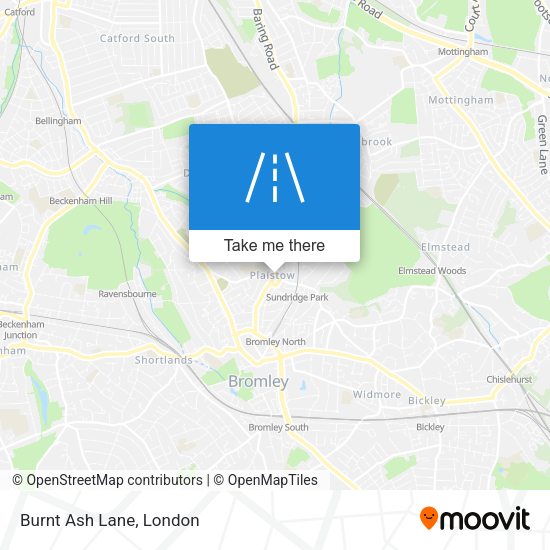 Burnt Ash Lane map