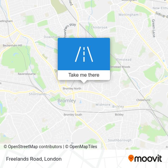 Freelands Road map